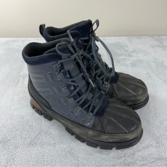 Polo Ralph Lauren Delton Duck Leather Boots Men's Size 10D Winter Outdoors - Picture 3 of 16